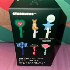 Starbucks BNWT Fox 🦊 straw topper’s collection! Best stocking stuffers ever!